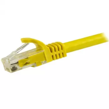 StarTech.com 1,5 m CAT6 Ethernet kabelis - geltonas CAT 6 Gigabit Ethernet laidas - 250 MHz 100 W PoE RJ45 UTP tinklo/jungiamasis laidas be užkablių su įtempimo mažinimu, individualiai išbandytas