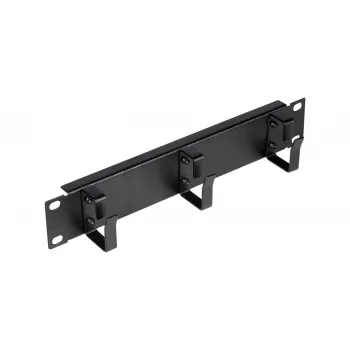 Kabelių žiedas EQUIP EZMR-10-B — metalinis, juodas, 1U 10 inch, 3 žiedai, 1 vnt.