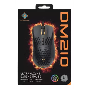 Žaidimų pelė Deltaco DM210 Wired Ultrathin RGB Black