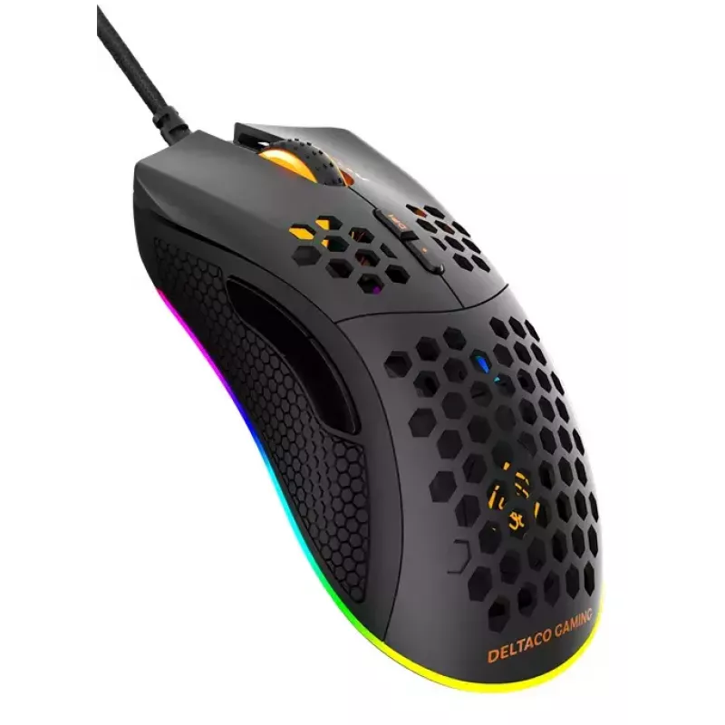 Žaidimų pelė Deltaco DM210 Wired Ultrathin RGB Black
