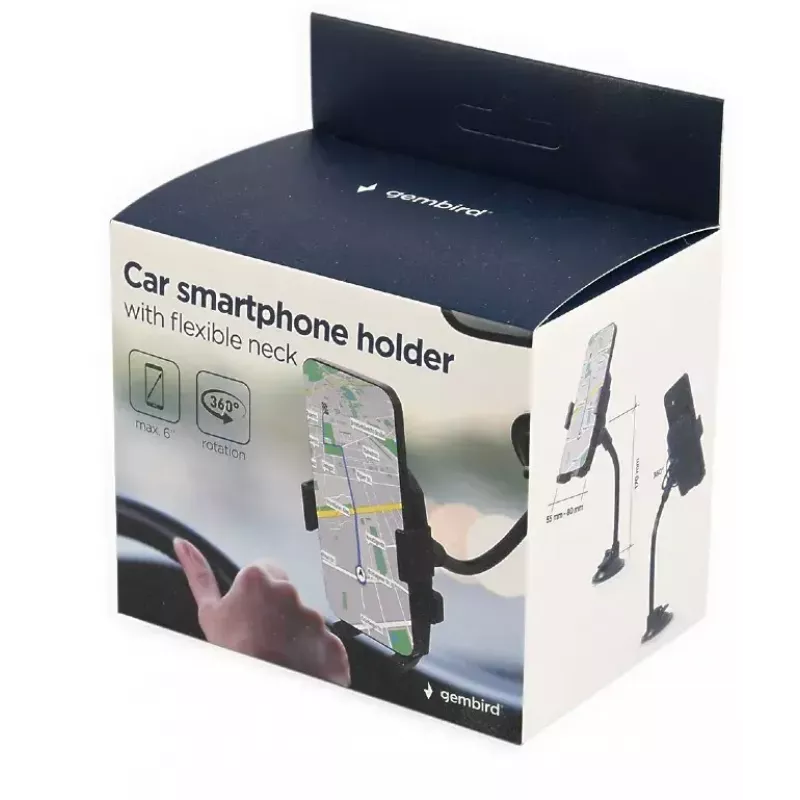 Aktyvus laikiklis Gembird TA-CHW-04 mobiliesiems telefonams išmaniesiems telefonams juodas
