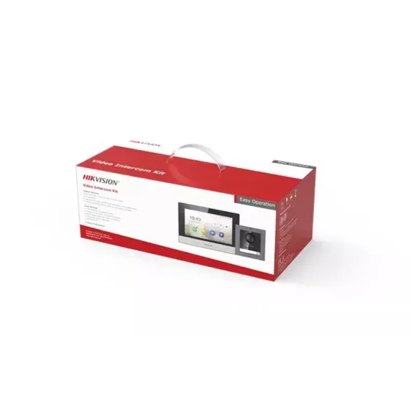 Vaizdo domofono sistema Hikvision DS-KIS602 2 MP 7 colių juoda pilka