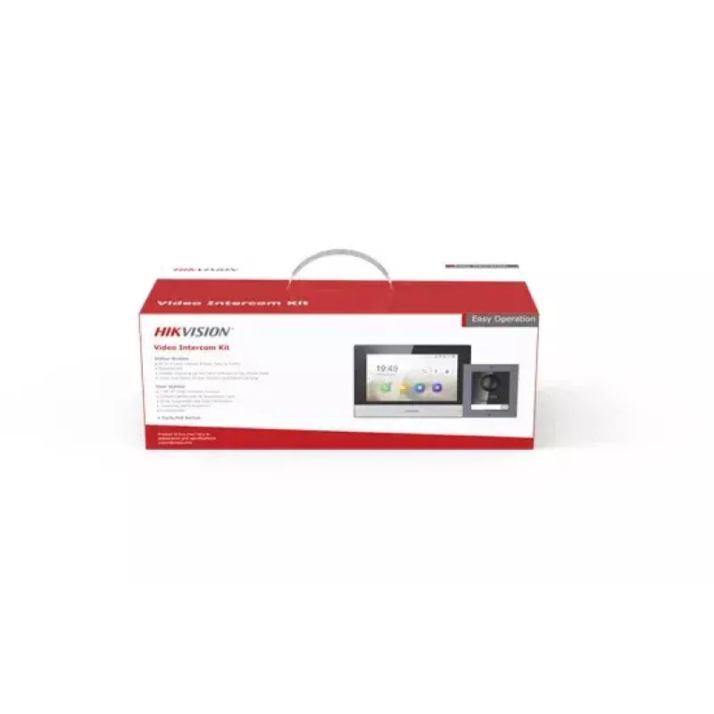 Vaizdo domofono sistema Hikvision DS-KIS602 2 MP 7 colių juoda pilka