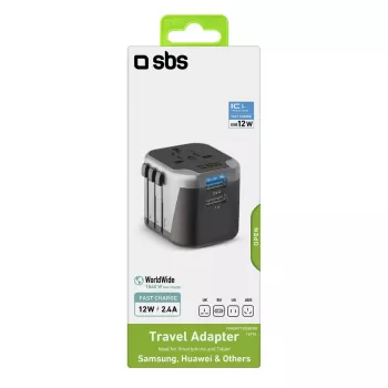 SBS Mobile TEADAPT2USBUNI USB adapteris telefonams juodas/sidabrinis