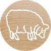 Antspaudas apvalus Colop 165225 Rubber Wood 3 cm skersmuo