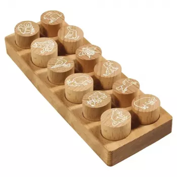 Antspaudas apvalus Colop 165225 Rubber Wood 3 cm skersmuo