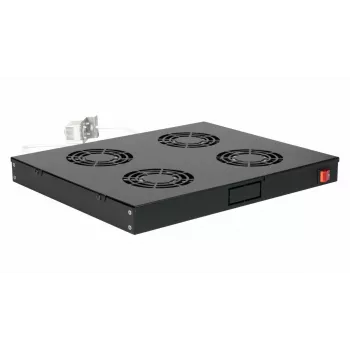 Equip EZF-4-B aušinimo ventiliatorių blokas 19 inch, 1U, 4x120 mm, RAL9005 juodas