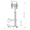 Techly ICA-TR3WH grindinis stovas su lentyna televizoriui LCD/LED/Plasma 37-70 col. baltas