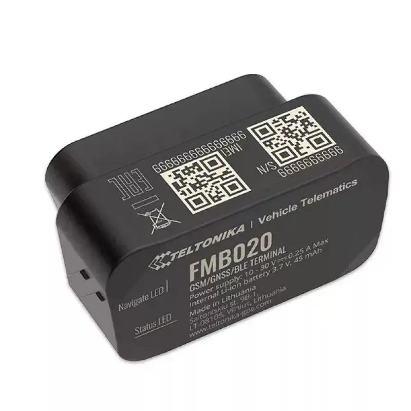 GPS sekiklis Teltonika FMB020 Juoda Dulkėms atspari 0.128 GB