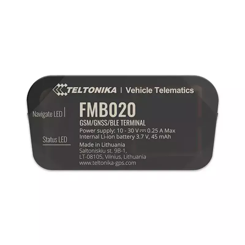 GPS sekiklis Teltonika FMB020 Juoda Dulkėms atspari 0.128 GB