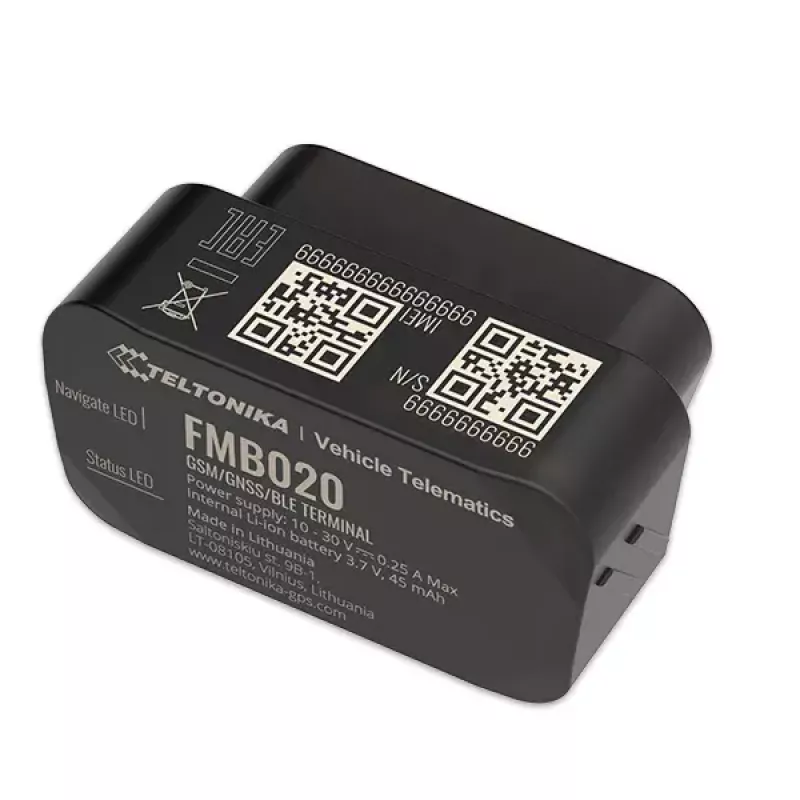 GPS sekiklis Teltonika FMB020 Juoda Dulkėms atspari 0.128 GB