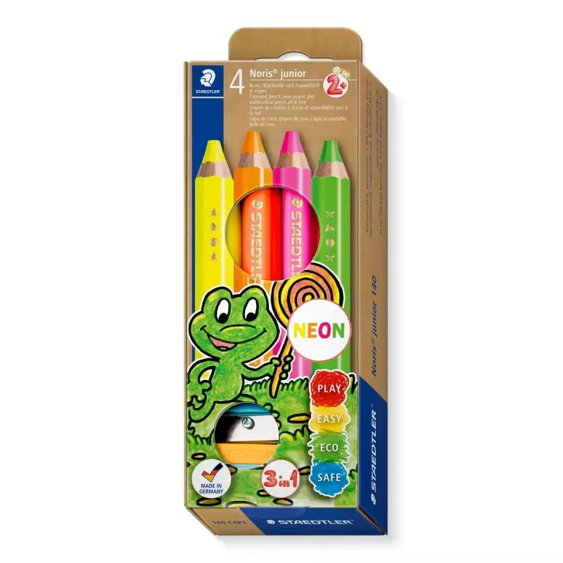 Akvarelinių pieštukų rinkinys Staedtler 140 C4P1 — 4 vnt (Žalia, Oranžinė, Rožinė, Geltona)