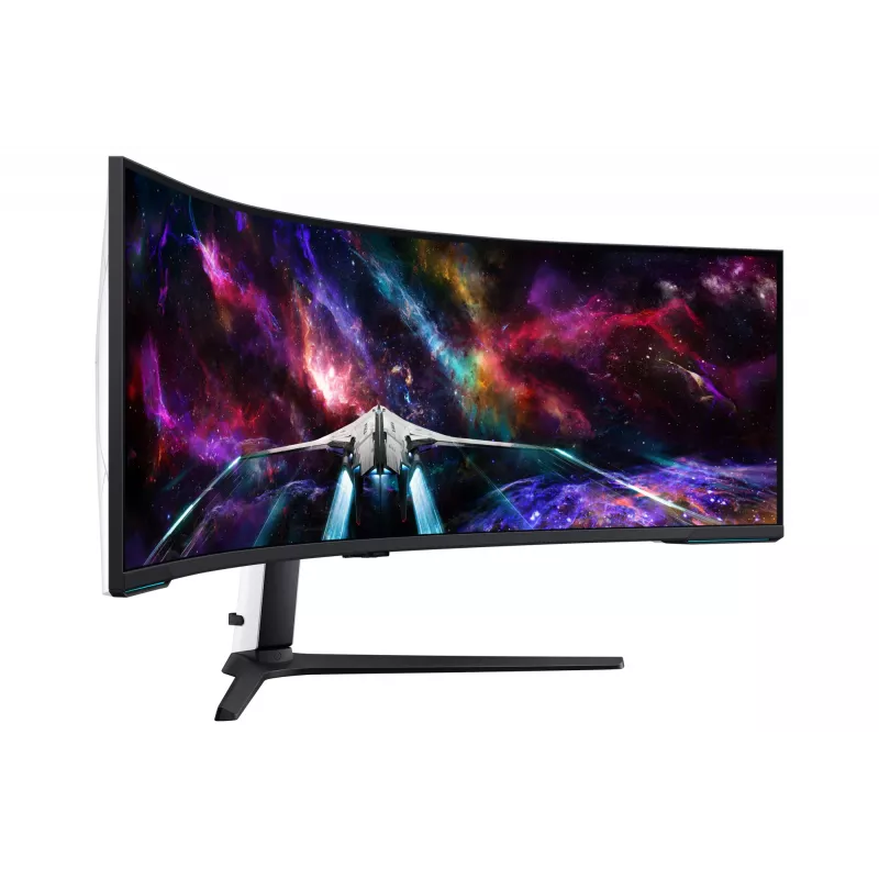 Samsung G95NC monitorius 144,8 cm (57 colių) 7680 x 2160 pikselių Dual UHD QLED baltas