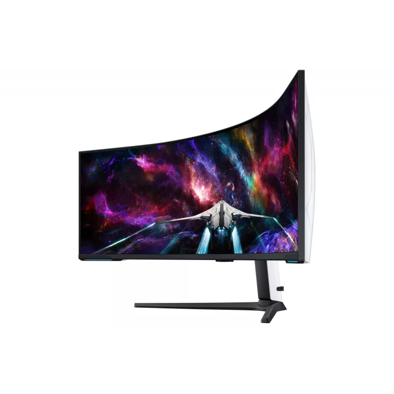 Samsung G95NC monitorius 144,8 cm (57 colių) 7680 x 2160 pikselių Dual UHD QLED baltas