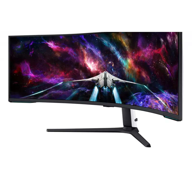 Samsung G95NC monitorius 144,8 cm (57 colių) 7680 x 2160 pikselių Dual UHD QLED baltas
