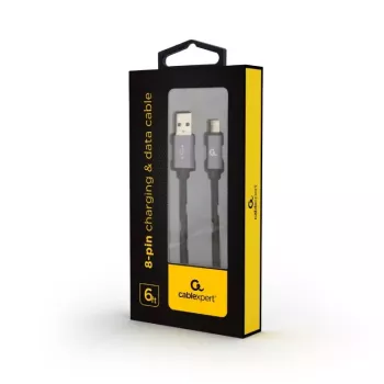 Mobiliojo telefono laidas GEMBIRD USB A – Lightning CCB-MUSB2B-AMLM-6 1,8 m USB 2.0 juodas