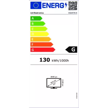 LG 65UH7N-E skaitmeninės reklamos plokščiasis ekranas 165,1 cm (65 colių) LED Wi-Fi 700 cd/m² 4K Ultra HD juodas su integruotu procesoriumi WebOS 24/7