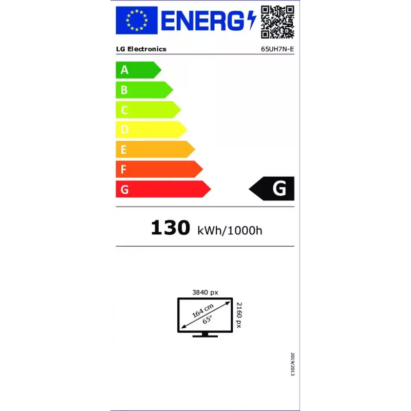 LG 65UH7N-E skaitmeninės reklamos plokščiasis ekranas 165,1 cm (65 colių) LED Wi-Fi 700 cd/m² 4K Ultra HD juodas su integruotu procesoriumi WebOS 24/7