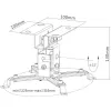 Techly ICA-PM 2S lubinis laikiklis projektoriui 130mm sidabrinis