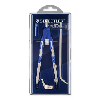 Pieštukinis kompasas Staedtler Mars Comfort 552 mėlynas sidabrinis