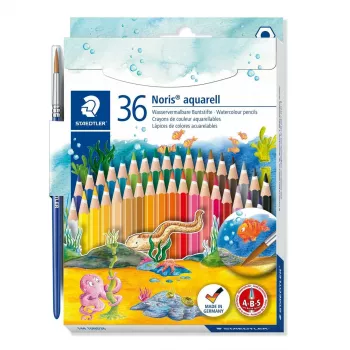 Akvareliniai pieštukai Staedtler Noris aquarell 144 10, 36 spalvų