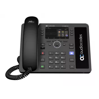 AudioCodes C435HD-R IP telefonas, juodas, su „Teams“ palaikymu, PoE, GbE