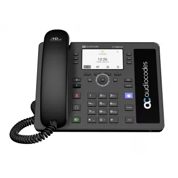 AudioCodes C435HD-R IP telefonas, juodas, su „Teams“ palaikymu, PoE, GbE