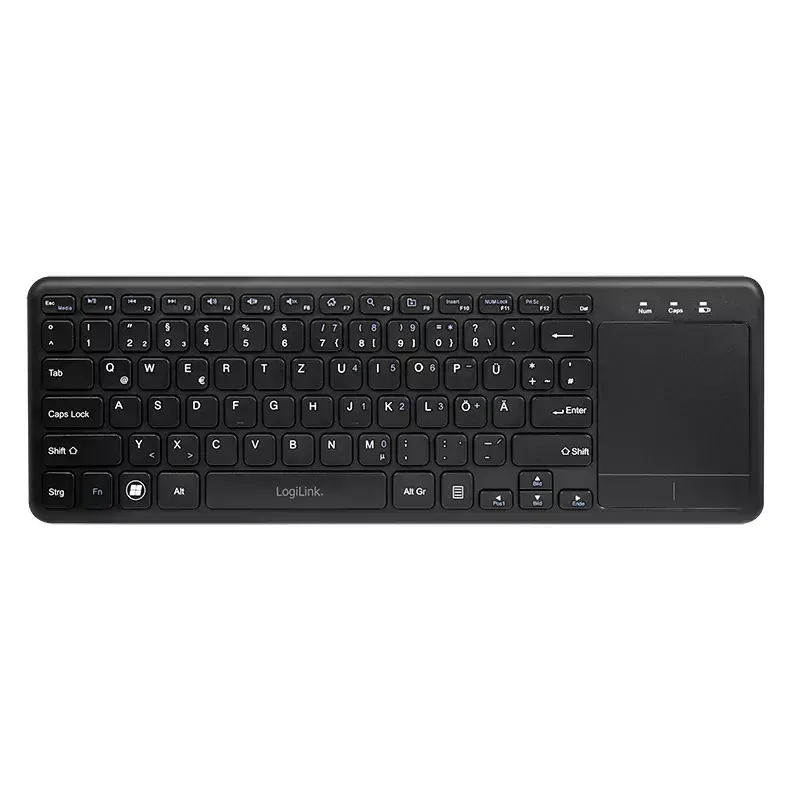 Belaidė klaviatūra LogiLink ID0188 Home RF Wireless QWERTZ juoda