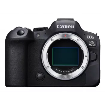Veidrodinis fotoaparatas Canon EOS R6 Mark II (MILC korpusas) – 24,2 MP, CMOS, 4K vaizdo įrašas, 3 colių liečiamas ekranas, Wi‑Fi, 1/8000 s užraktas, 0,588 kg, juodas