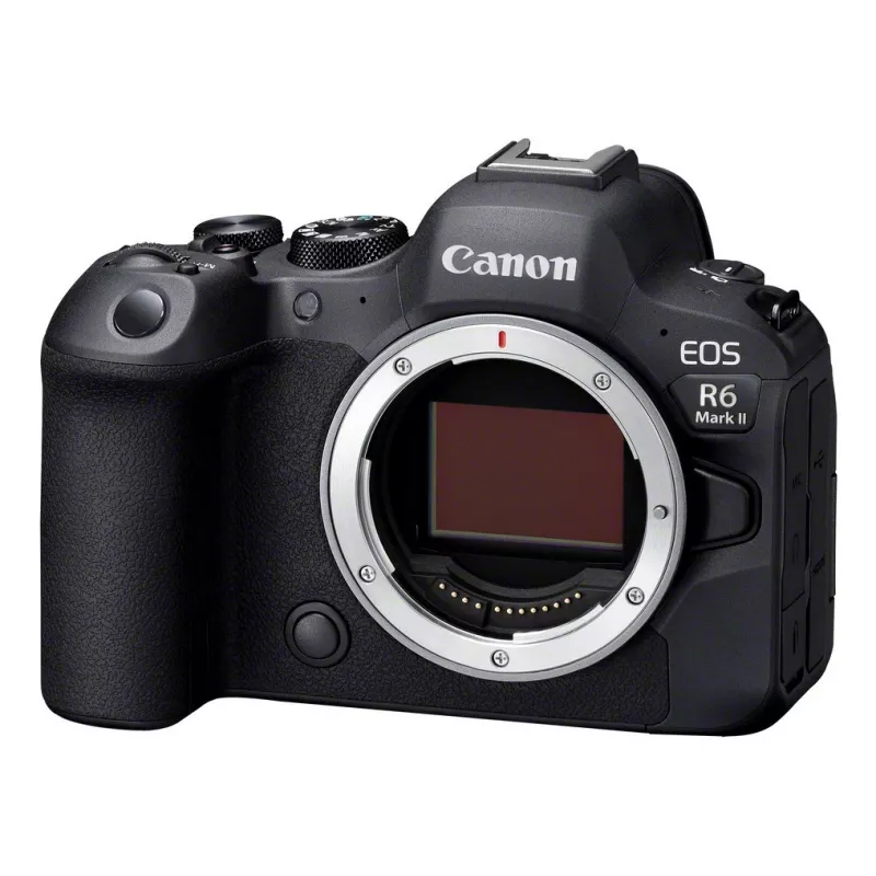 Veidrodinis fotoaparatas Canon EOS R6 Mark II (MILC korpusas) – 24,2 MP, CMOS, 4K vaizdo įrašas, 3 colių liečiamas ekranas, Wi‑Fi, 1/8000 s užraktas, 0,588 kg, juodas