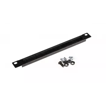 Kabelių tvarkymo panelė EQUIP EZMB-10-B, metalinė, juoda, 1U priedas