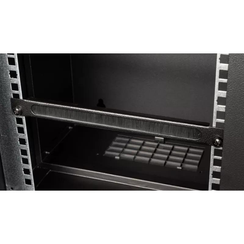 Kabelių tvarkymo panelė EQUIP EZMB-10-B, metalinė, juoda, 1U priedas