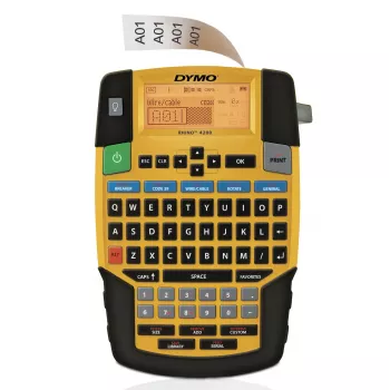 DYMO RHINO 4200 pramoninis etikečių spausdintuvas su QWERTY klaviatūra ir sparčiaisiais klavišais