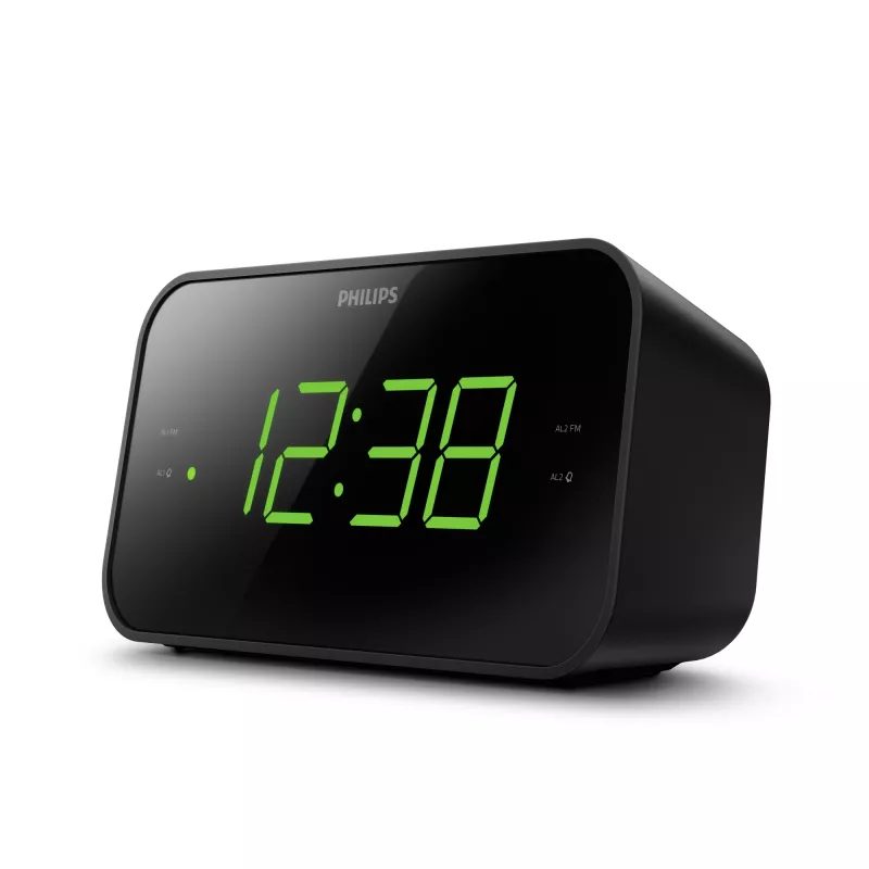 Philips TAR3306/12 radijo laikrodis su FM imtuvu, LED ekranas, juodas