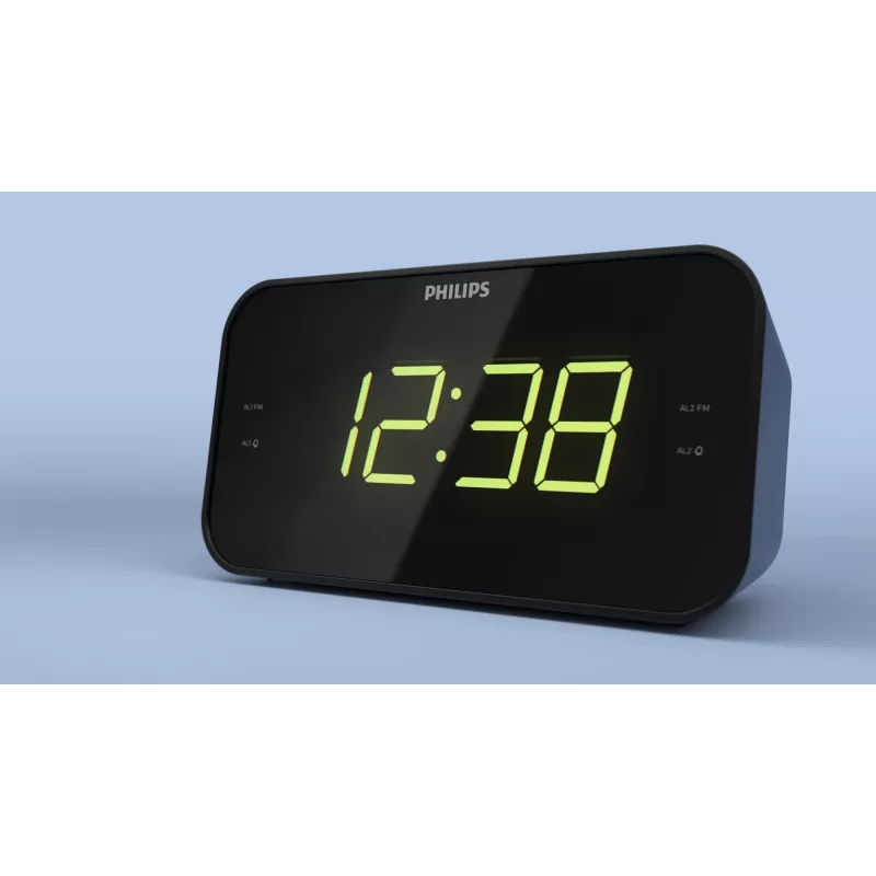 Philips TAR3306/12 radijo laikrodis su FM imtuvu, LED ekranas, juodas