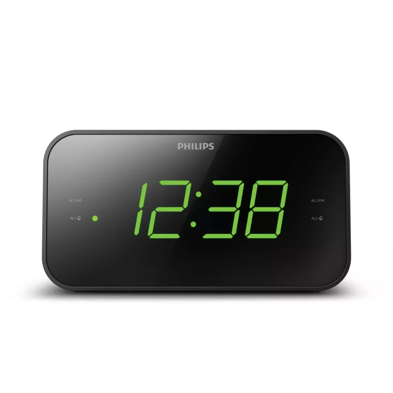 Philips TAR3306/12 radijo laikrodis su FM imtuvu, LED ekranas, juodas