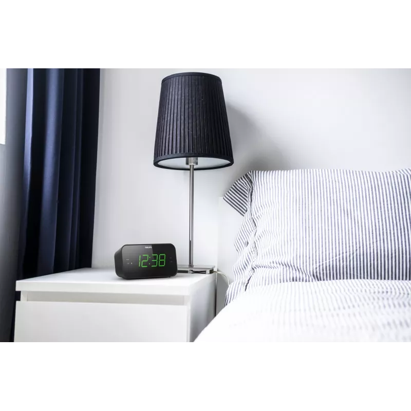 Philips TAR3306/12 radijo laikrodis su FM imtuvu, LED ekranas, juodas