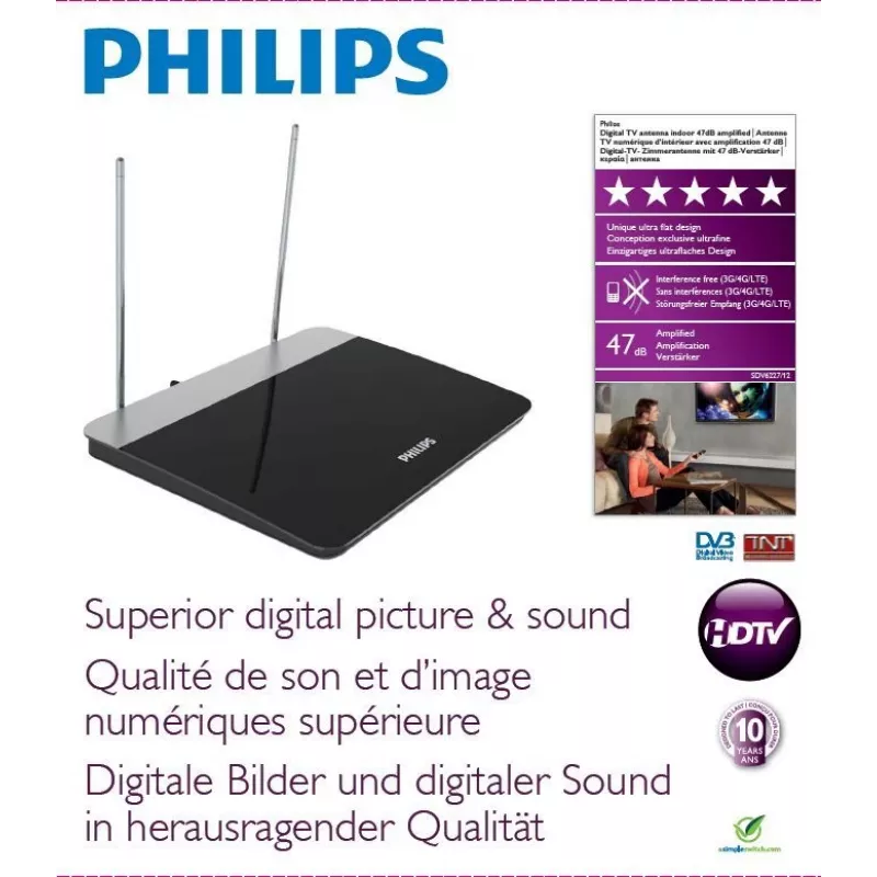 Philips SDV6227/12 skaitmeninė TV antena su stiprintuvu