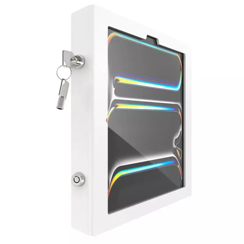 Važinėjamas stovas su dėklu iPad Pro 13 colių — RAM Mount Apex Rise Freedom Extended, baltas, tinka M4 ir M5, su 4 raktais