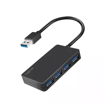 LogiLink USB 3.2 Gen1 4 prievadų USB šakotuvas, juodas, ABS, 5000 Mbit/s