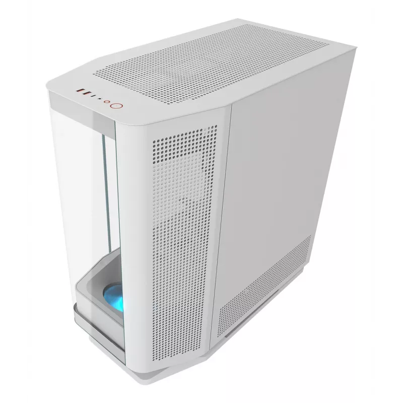 PC Midi Tower korpusas Cougar FV270 — Baltas, ATX/ EATX/ Micro-ITX, 2×3.5 colio + 2×2.5 colio, 120/140 mm ventiliatoriai