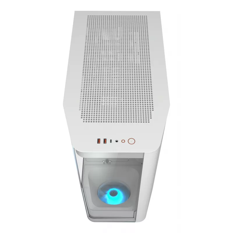 PC Midi Tower korpusas Cougar FV270 — Baltas, ATX/ EATX/ Micro-ITX, 2×3.5 colio + 2×2.5 colio, 120/140 mm ventiliatoriai