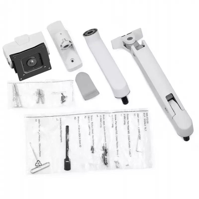Ergotron HX Series HX ARM SU LABAI SUNKIU PIVOTU SIENAI BALTA 1000R 57 colių MONITORIAMS