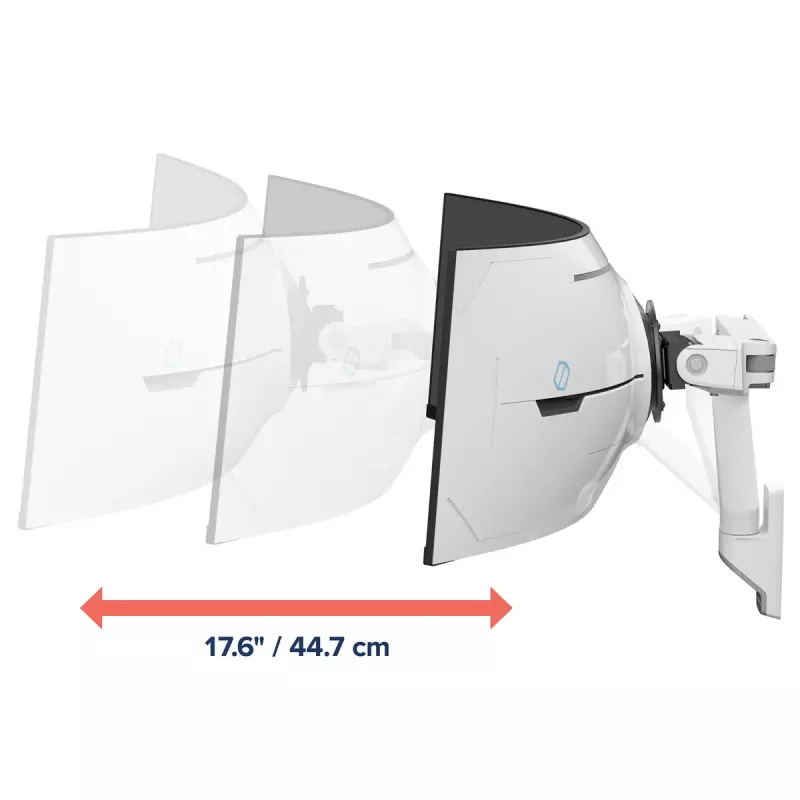 Ergotron HX Series HX ARM SU LABAI SUNKIU PIVOTU SIENAI BALTA 1000R 57 colių MONITORIAMS