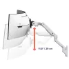Ergotron HX Series HX ARM SU LABAI SUNKIU PIVOTU SIENAI BALTA 1000R 57 colių MONITORIAMS