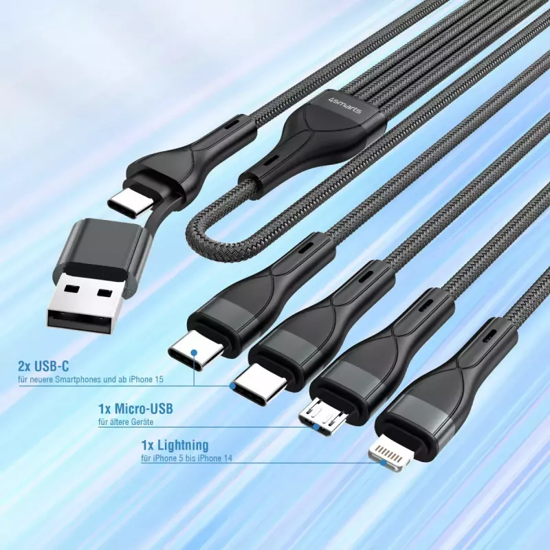 USB laidas 4smarts 541023 4in2 1,2 m