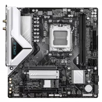 Motininė plokštė GIGABYTE B840M EAGLE WIFI6 – AMD Ryzen 9000, 5+2+2 fazių VRM, DDR5 7600MHz, PCIe 4.0 M.2, Wi-Fi 6, 2.5GbE LAN