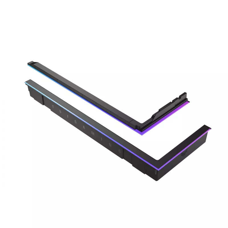 RGB apšvietimo rinkinys ASUS TUF GAMING GT502 Horizon — ARGB 3 kontaktų, 5 V, 1.44 A, magnetinis tvirtinimas, Midi Tower suderinamas, Juodos spalvos