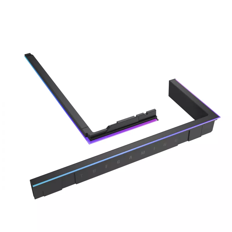 RGB apšvietimo rinkinys ASUS TUF GAMING GT502 Horizon — ARGB 3 kontaktų, 5 V, 1.44 A, magnetinis tvirtinimas, Midi Tower suderinamas, Juodos spalvos