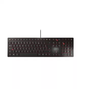 CHERRY KC 6000 Slim klaviatūra, laidinė, USB, AZERTY, Belgijos išdėstymas, juoda
